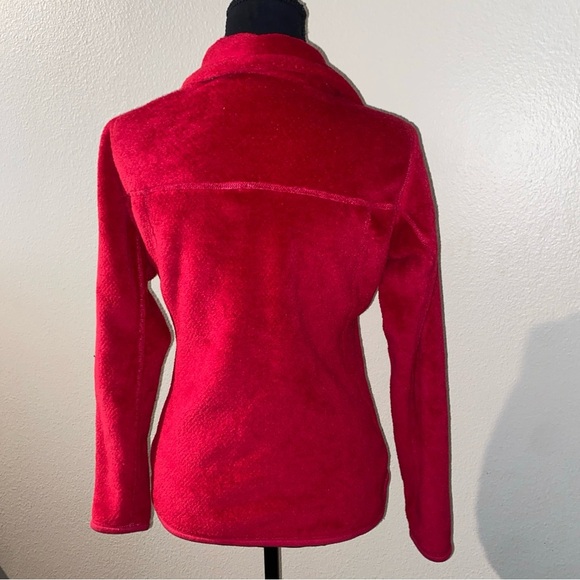Patagonia Vibrant Red Textured Fleece Jacket Polartec XS - Picture 2 of 8